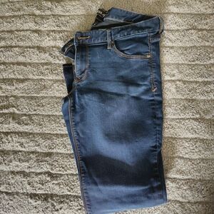 Express Women's Skinny Jeans - Dark Blue